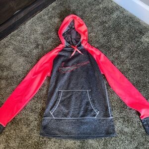 Nike Gray and Pink Hoodie